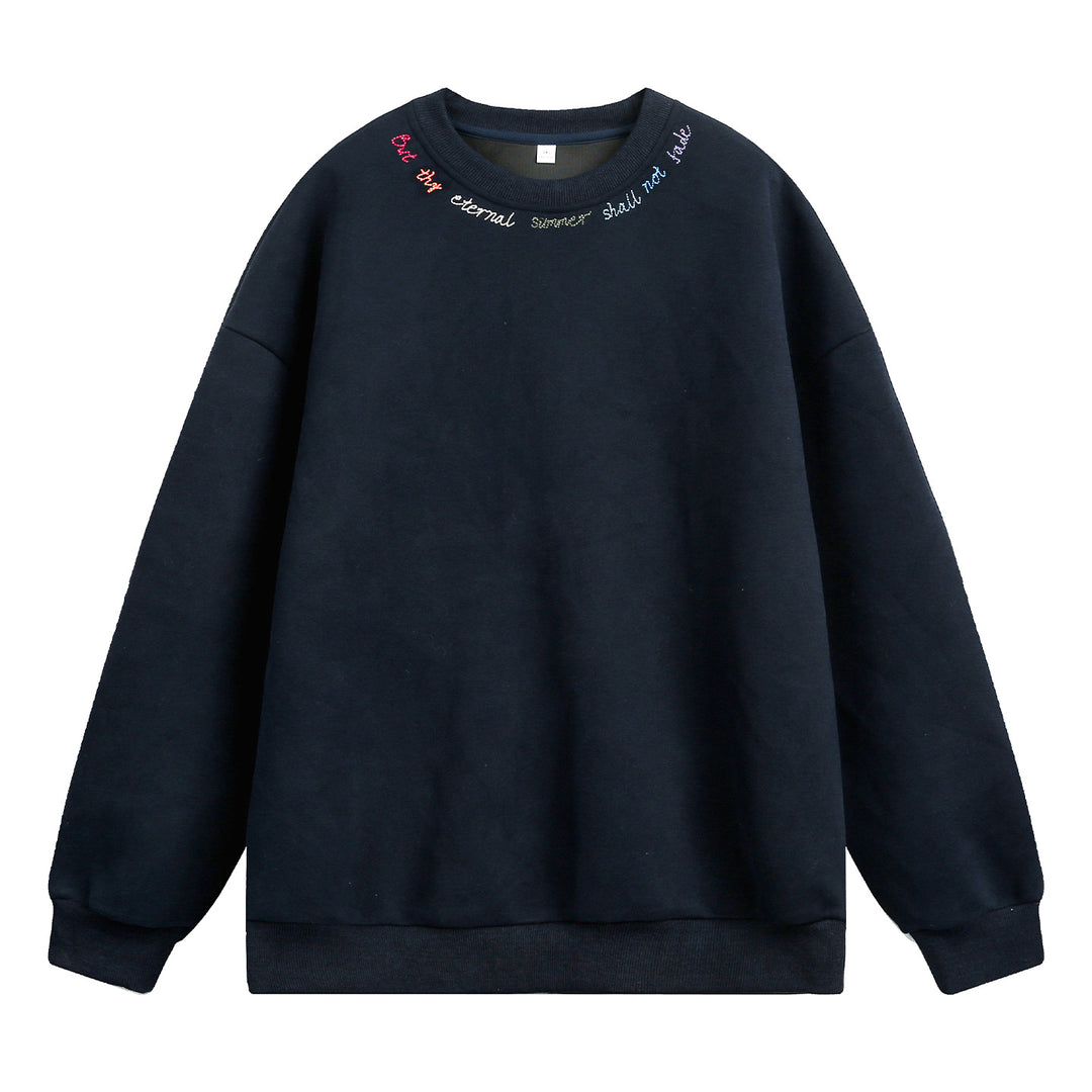Unisex Oversize Sweatshirt mit bunter Halsstickerei und schwerer French‑Terry‑Qualität Echo Archiv