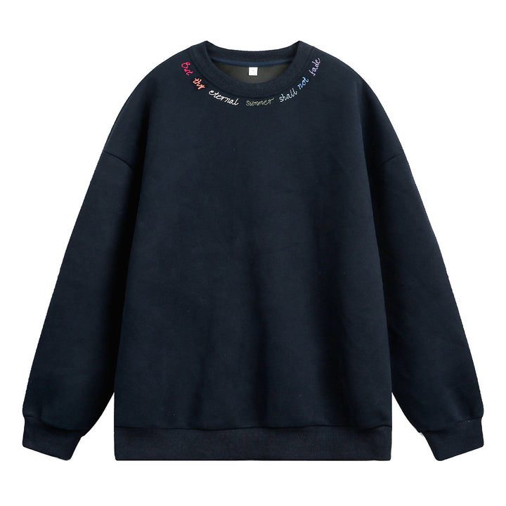 Unisex Oversize Sweatshirt mit bunter Halsstickerei und schwerer French‑Terry‑Qualität Echo Archiv