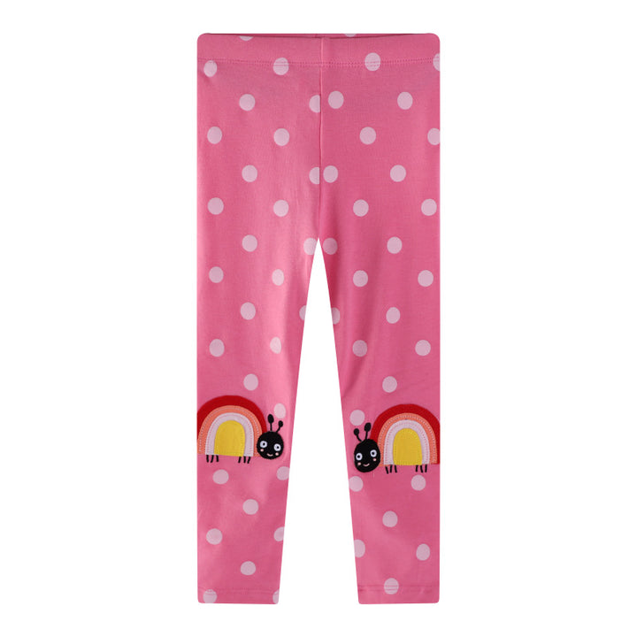 Mädchen Leggings mit fröhlichem Schnecken- und Punkten-Motiv Echo Archiv