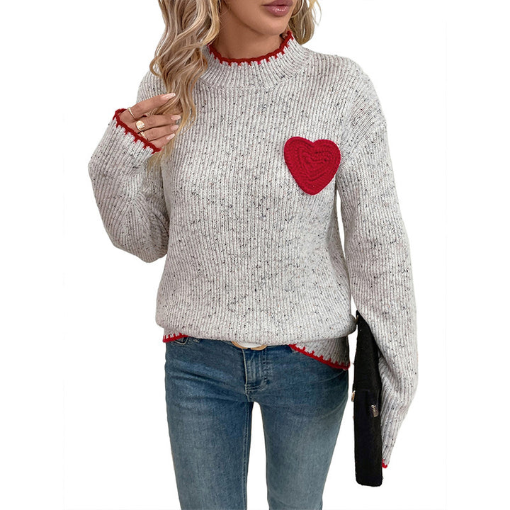Damen Gemütlicher Pullover mit Herzen Echo Archiv