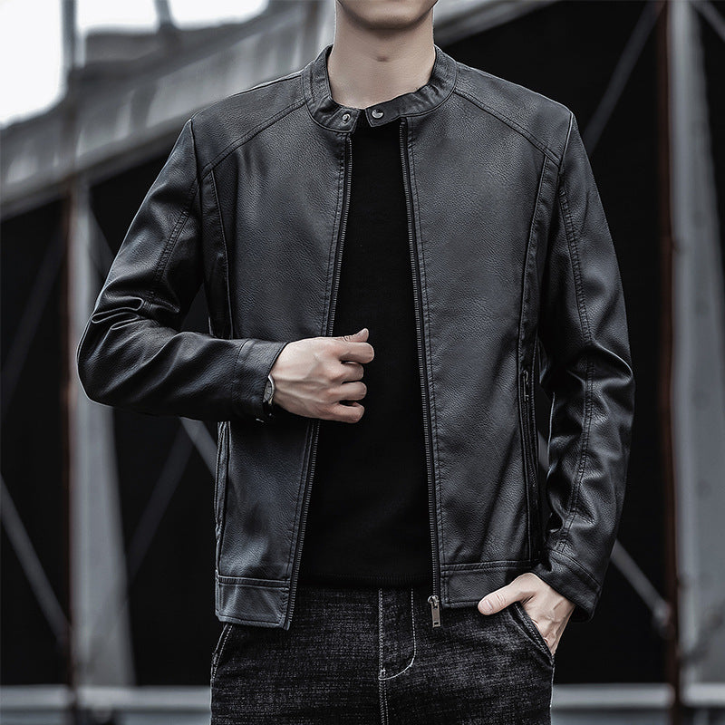 Herren Moderne Kunstlederjacke Echo Archiv