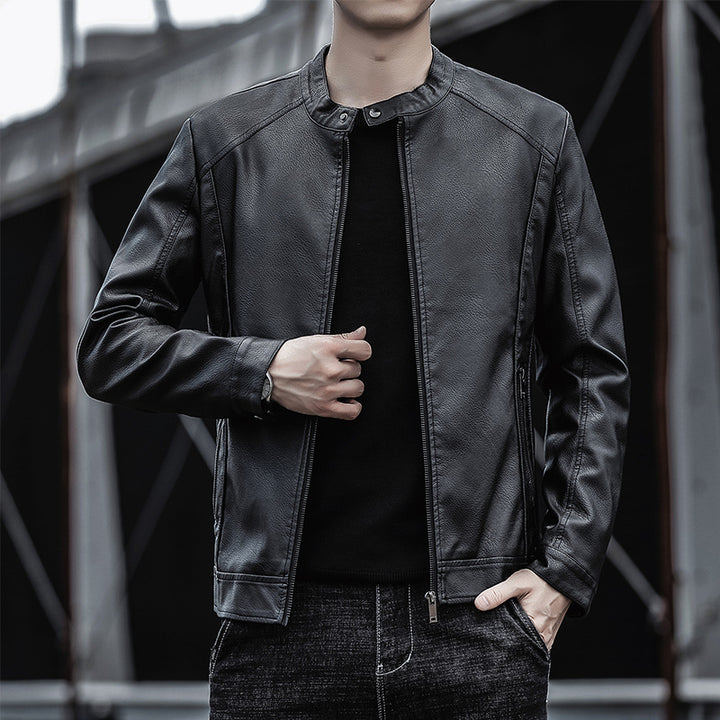 Herren Moderne Kunstlederjacke Echo Archiv