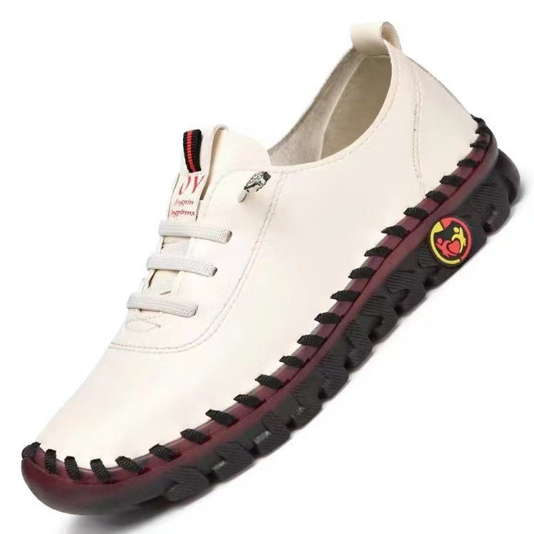 Damen Flexible Slip-On Freizeitsneaker mit handgenähter Ziernaht und profilierter Gummilaufsohle – Névara