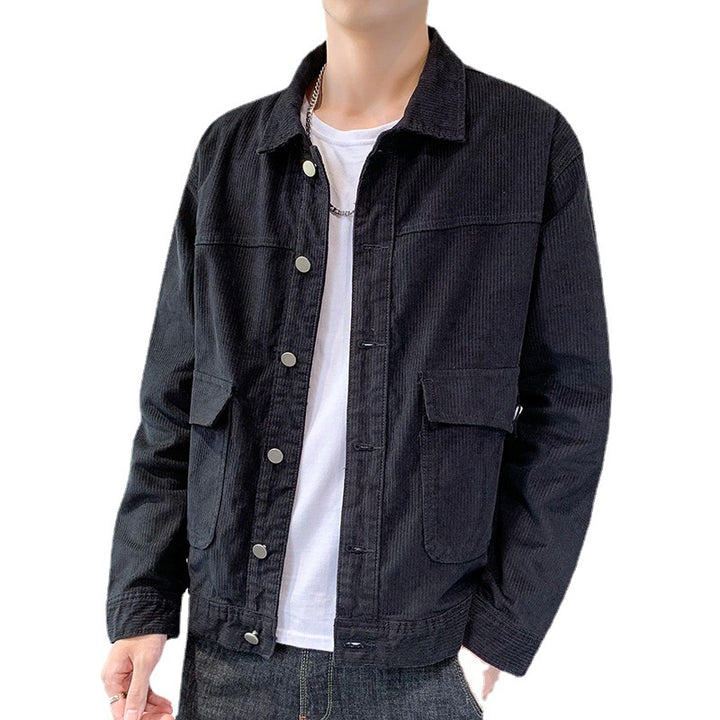 Herren Cordjacke im Overshirt‑Style mit aufgesetzten Pattentaschen – Taviero