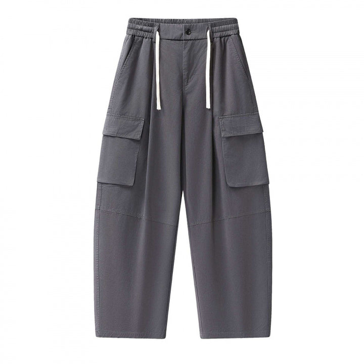 Unisex Baggy‑Cargo‑Hose mit elastischem Bund, Tunnelzug und großen Pattentaschen Echo Archiv