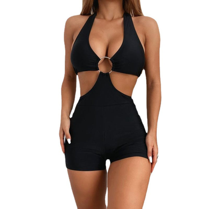 Damen Badeanzug mit hohem Beinausschnitt und raffiniertem Cut-Out Echo Archiv