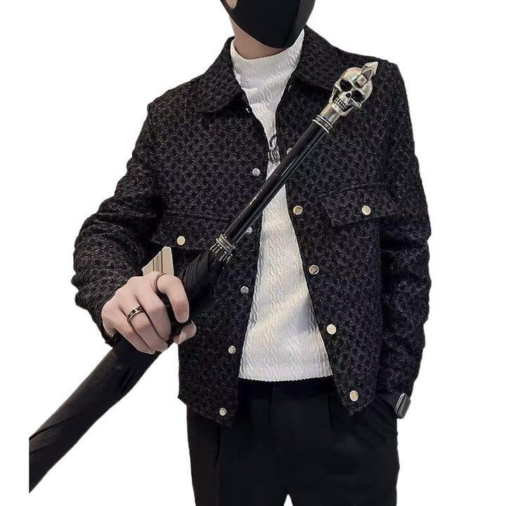 Herren Designjacke mit strukturierten Stoffdetails Echoarchiv