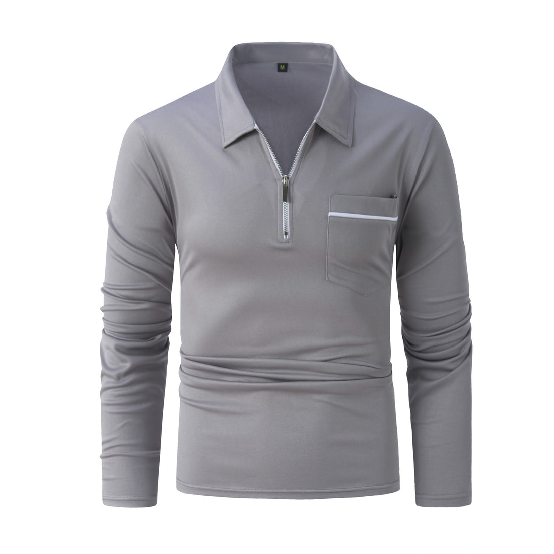 Herren Langarmshirt mit stylishen Reißverschluss-Details – Arvello
