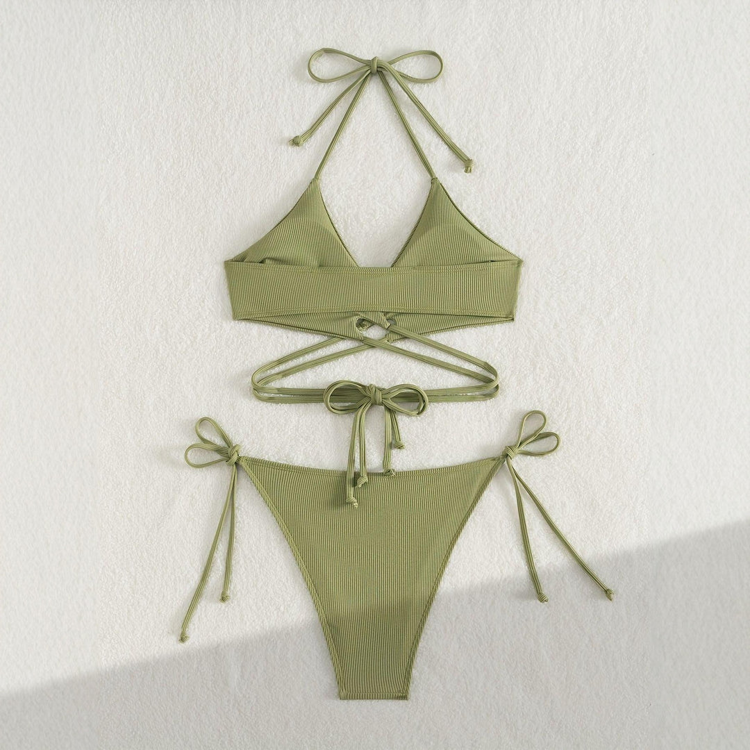 Damen raffinierter und verstellbarer Triangel-Bikini Echo Archiv