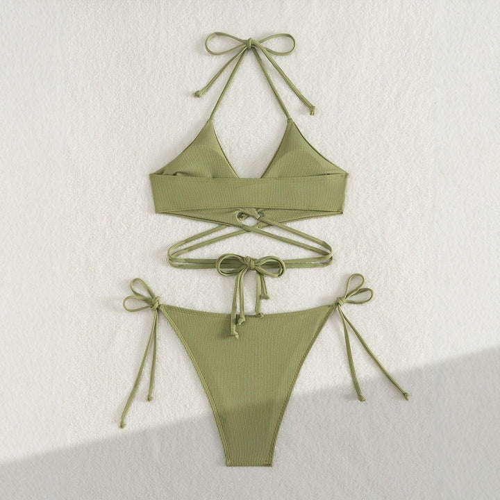 Damen raffinierter und verstellbarer Triangel-Bikini Echo Archiv
