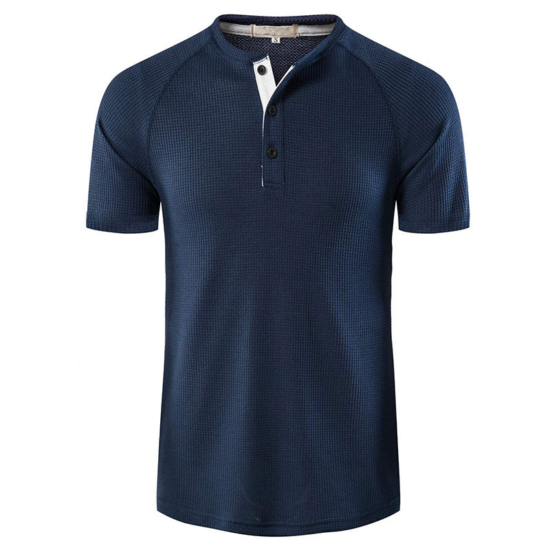 Herren Kurzärmliges Polo-Shirt mit strukturiertem Stoff Echoarchiv