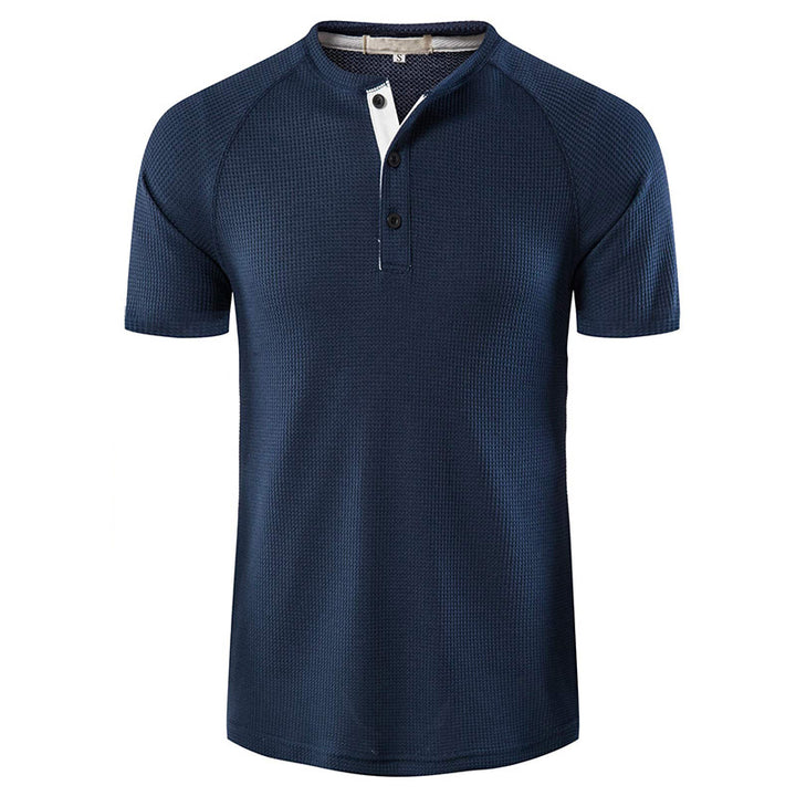 Herren Kurzärmliges Polo-Shirt mit strukturiertem Stoff Echoarchiv