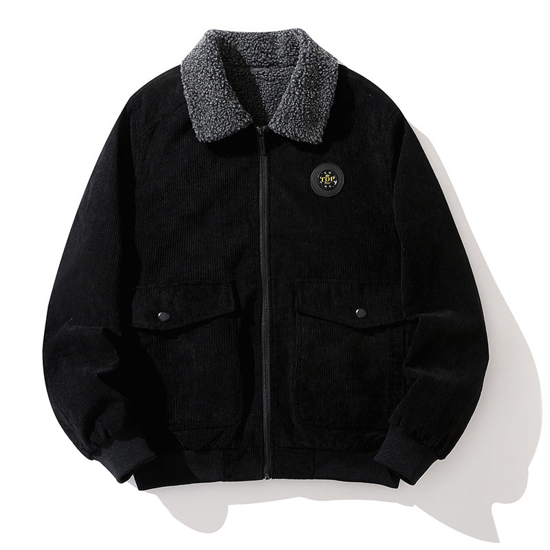 Herren stylische Übergangsjacke mit warmem Fleece-Innenfutter Echoarchiv