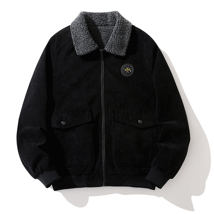 Herren stylische Übergangsjacke mit warmem Fleece-Innenfutter Echoarchiv