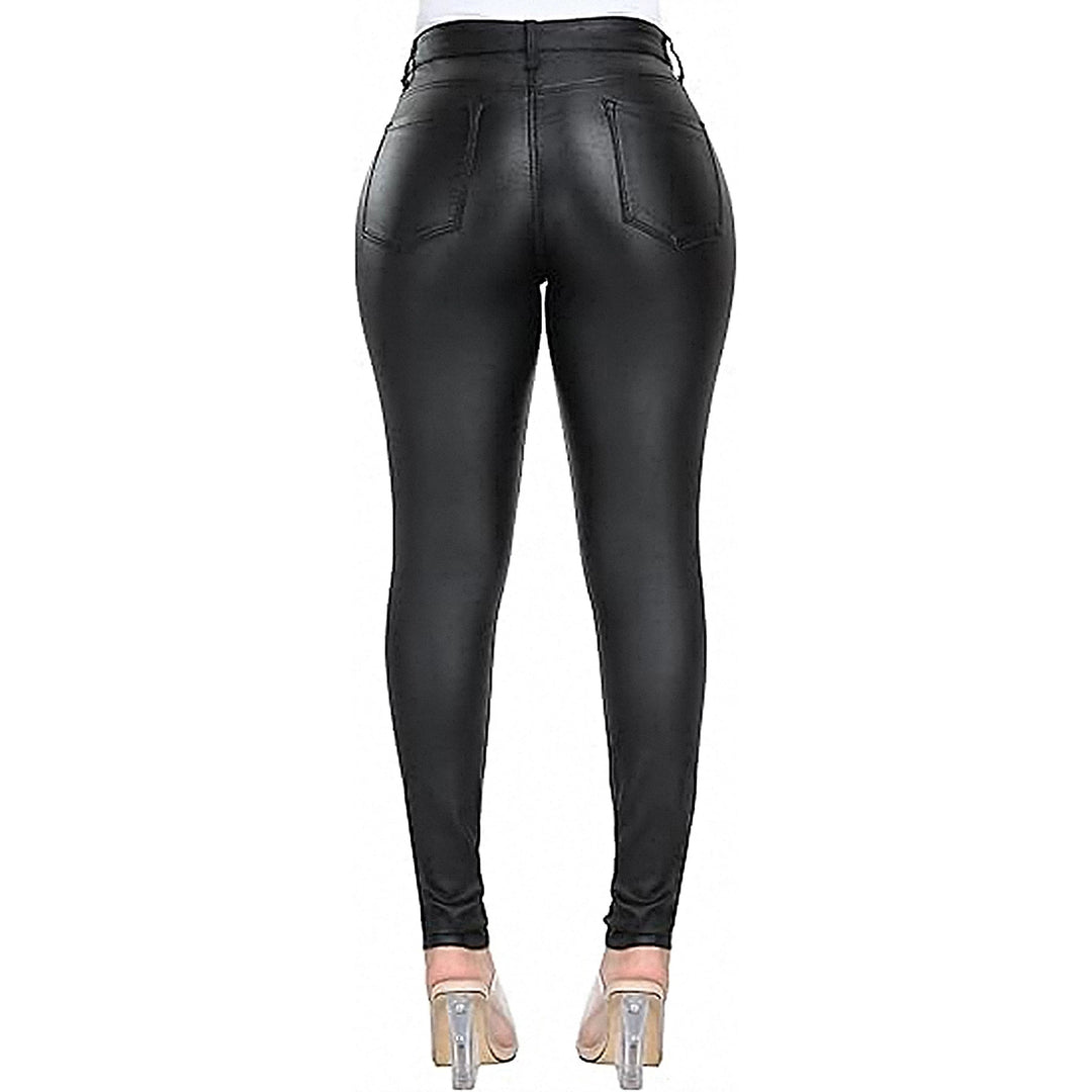 Damen Modische Kunstlederleggings Echo Archiv