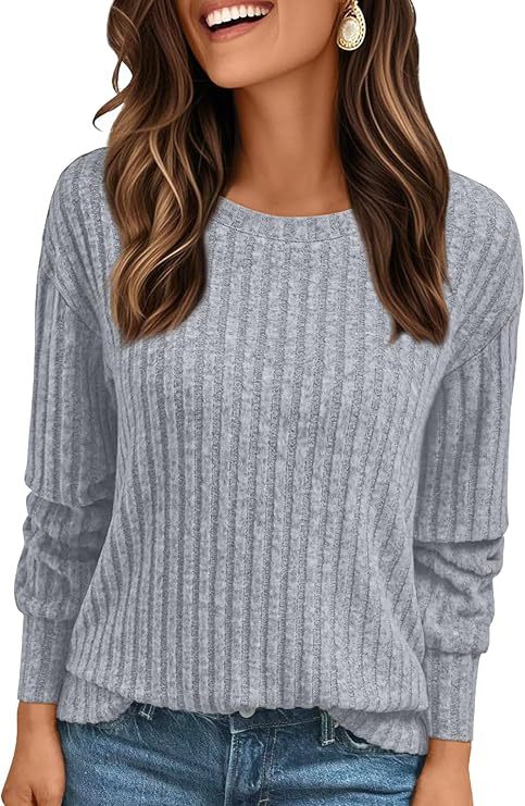 Damen Strukturiertes Rippstrick-Sweatshirt mit Chenille-Optik und lockerer Passform Echo Archiv