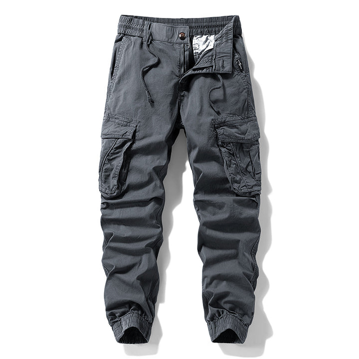 Herren Baumwoll‑Canvas Cargo‑Jogger mit elastischem Bund, Multifachtaschen und gerippten Knöchelabschlüssen Echo Archiv