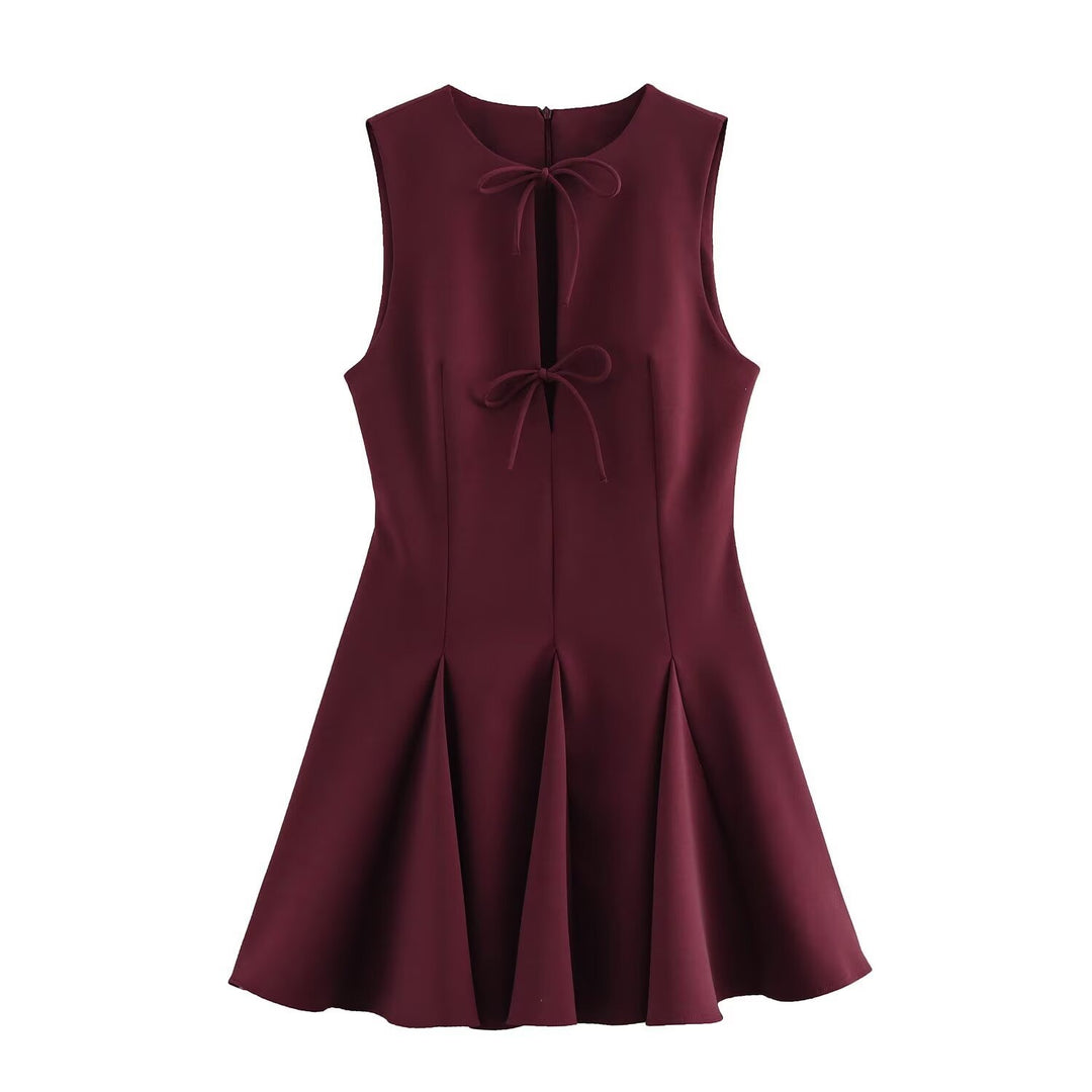 Damen ärmelloses A-Linien Kleid mit elegantem Knoten-Detail Echo Archiv