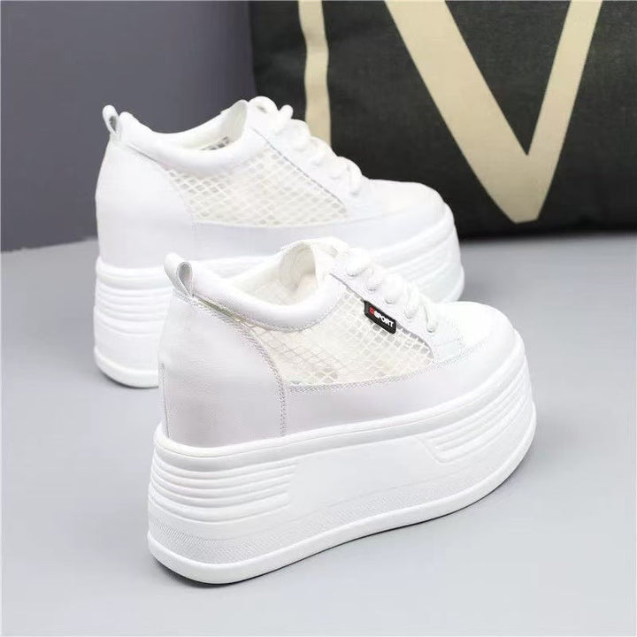 Damen Plateau Sneakers mit atmungsaktivem Netzdesign und rutschfester Sohle Echo Archiv
