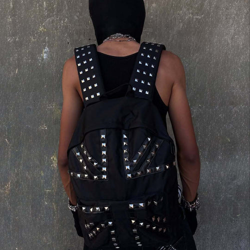 Damen Stilvolle Rucksack mit Nieten-Design Echo Archiv