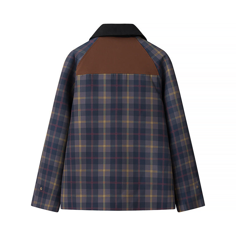 Damen Oversize-Karo-Fieldjacke mit Wachsfinish und Zweifachverschluss Echo Archiv