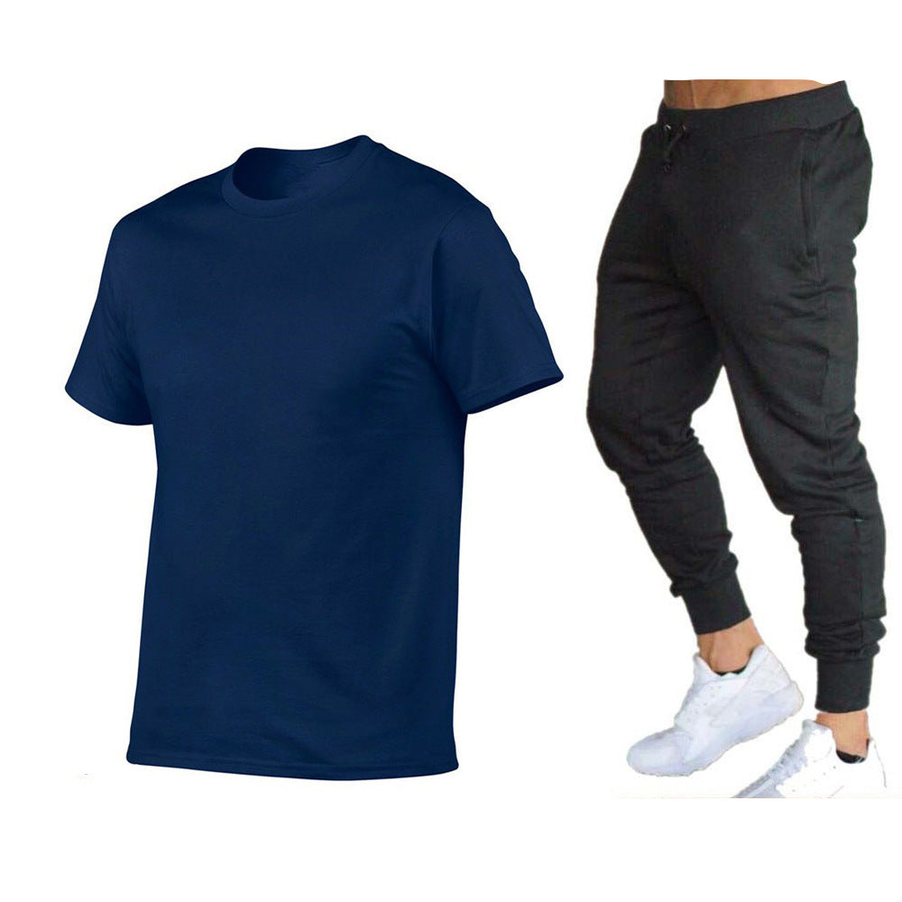 Herren sportliches T-Shirt und Jogginghose-Set mit funktionellem Design Echoarchiv
