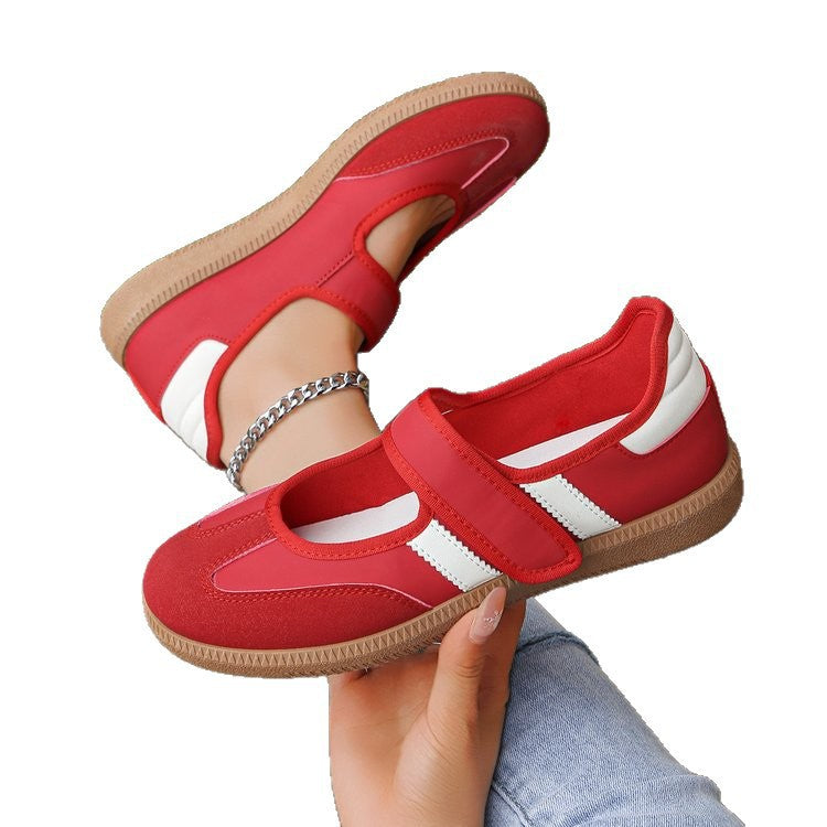 Damen Mary-Jane-Sneaker mit Klettverschluss, leichter Profilsohle und Komfortfußbett Echo Archiv