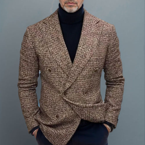 Herren Eleganter Doppelreihiger Blazer Echoarchiv