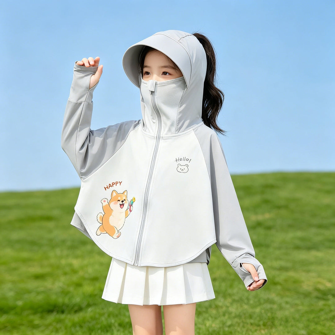 Kinder Sonnenschutzjacke mit Kapuze und atmungsaktivem Stoff Echo Archiv