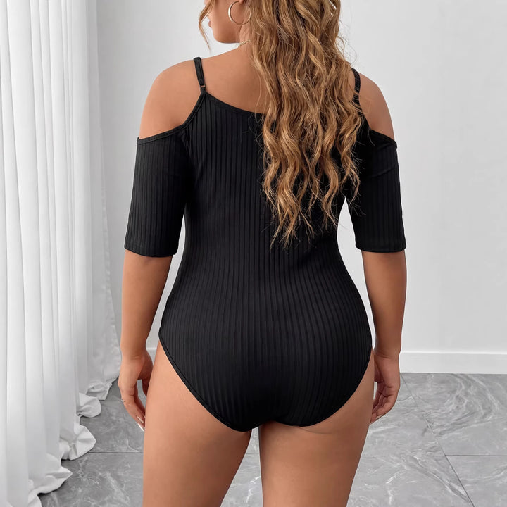 Damen Körperbetontes Oberteil mit Off-Shoulder Design Echo Archiv