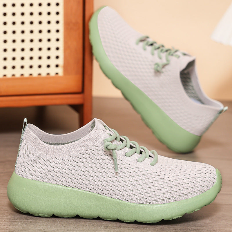 Damen Sportliche Freizeitsneakers mit elastischer Mesh-Oberfläche Echo Archiv