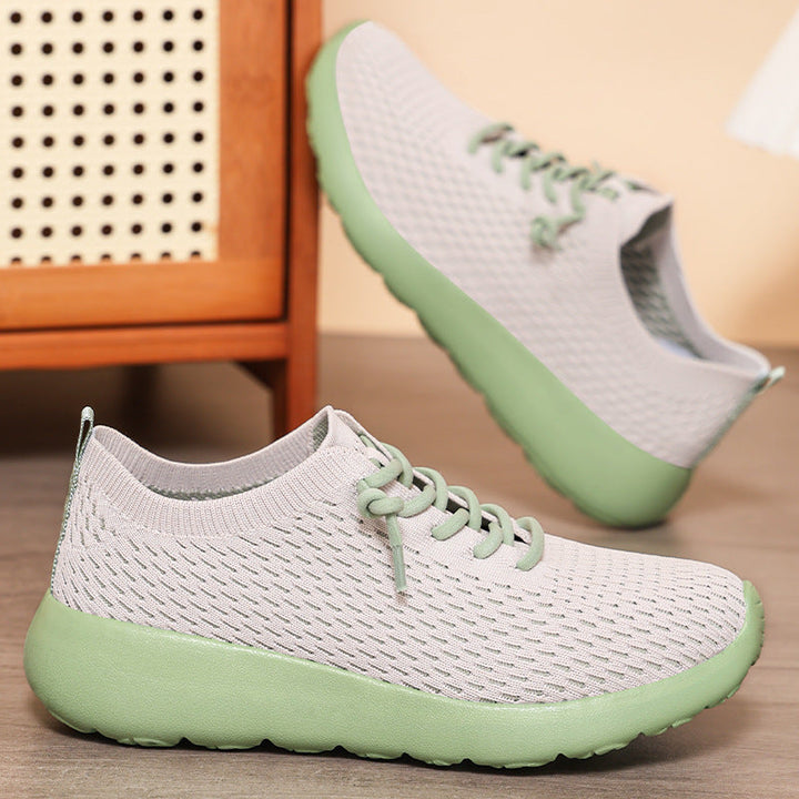 Damen Sportliche Freizeitsneakers mit elastischer Mesh-Oberfläche Echo Archiv