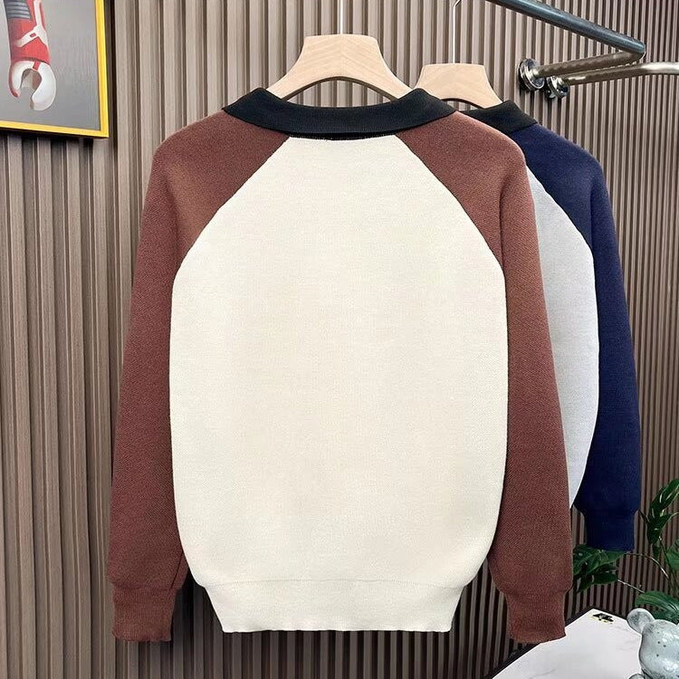 Damen Modischer Strickpullover mit Reißverschluss – Mavelle