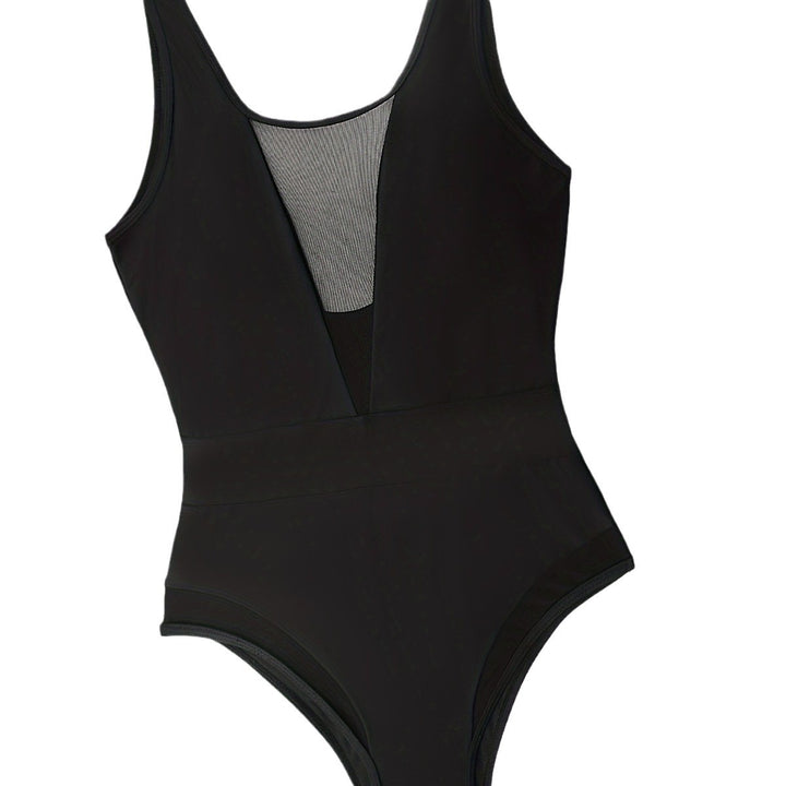 Damen Hochgeschlossener Monokini mit transparenten Mesh-Details Echo Archiv