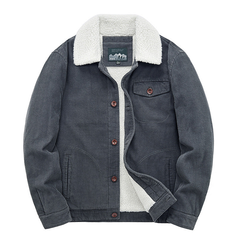 Herren Lässige Cordjacke mit Teddyfutter Echo Archiv 1787797411