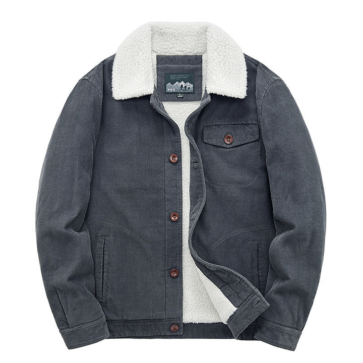Herren Lässige Cordjacke mit Teddyfutter Echo Archiv 1787797411