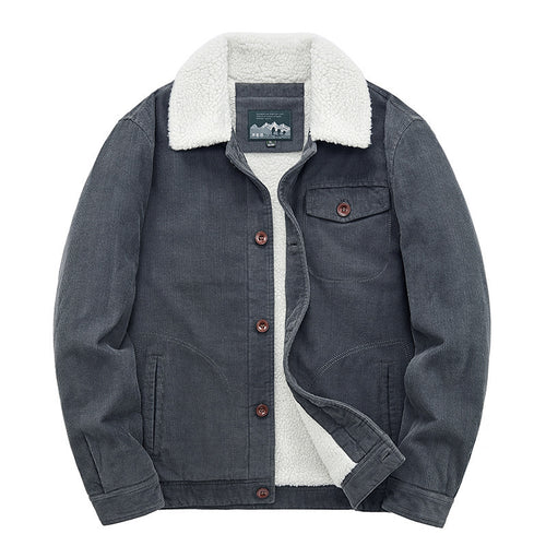 Herren Lässige Cordjacke mit Teddyfutter Echo Archiv 1787797411