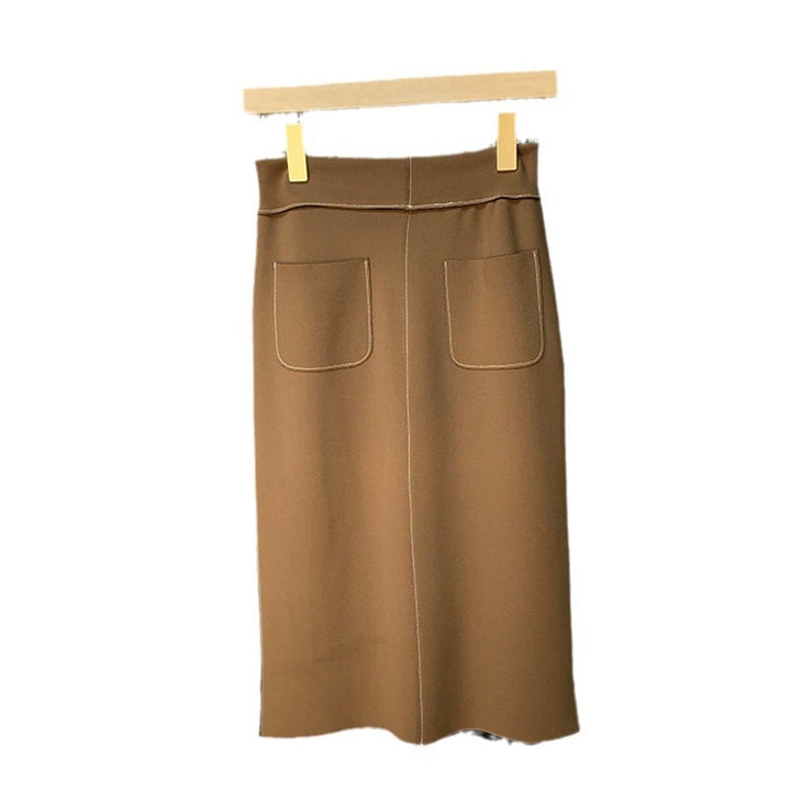 Damen Eleganter Midi-Rock mit Schlitzen Echoarchiv