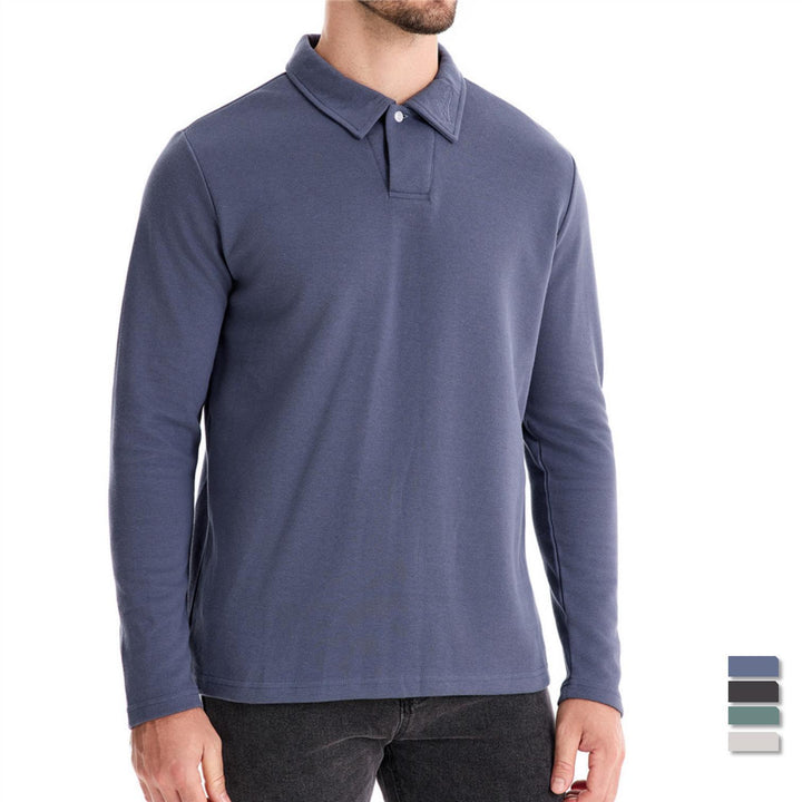 Herren langärmliges Polo-Shirt mit eleganter Knopfleiste und sportlichem Schnitt Echoarchiv