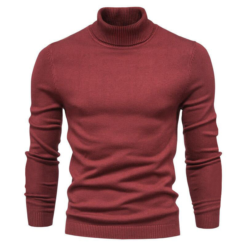 Herren nan schmal geschnittener Rollkragenpullover aus Merino-Baumwollmix mit hohem Kragen Echo Archiv