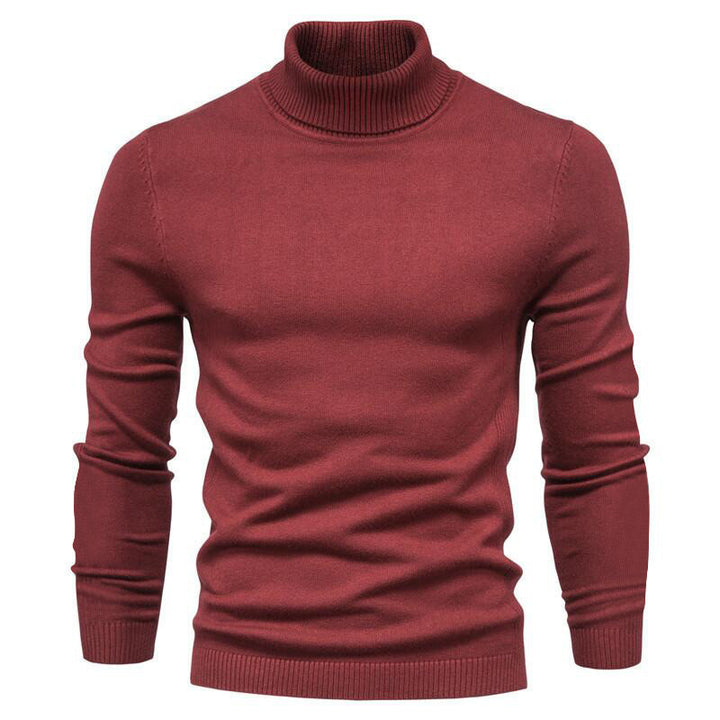 Herren nan schmal geschnittener Rollkragenpullover aus Merino-Baumwollmix mit hohem Kragen Echo Archiv
