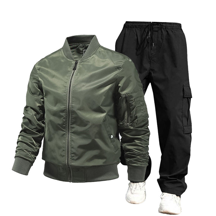 Herren urbane Bomberjacke und Cargo-Hosen Set Echo Archiv