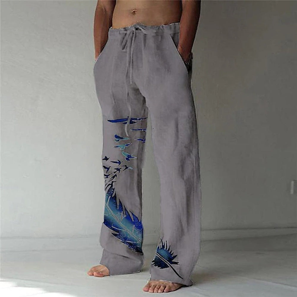 Damen Bequeme Sommerhose mit einzigartigem Federdesign Echoarchiv