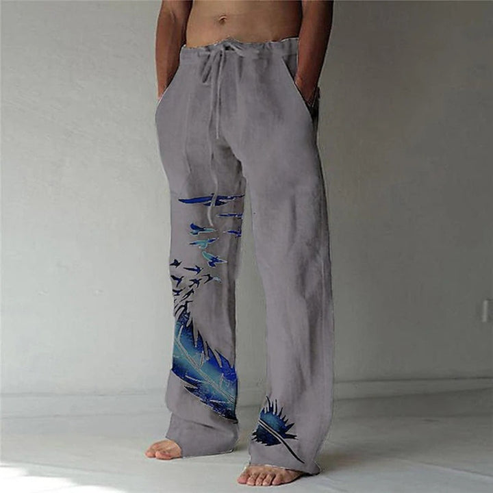 Damen Bequeme Sommerhose mit einzigartigem Federdesign Echoarchiv