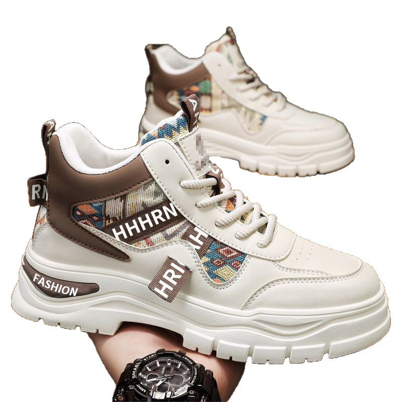 Herren Plateau-Sneaker mit Ethno-Gewebeeinsätzen Echoarhiv