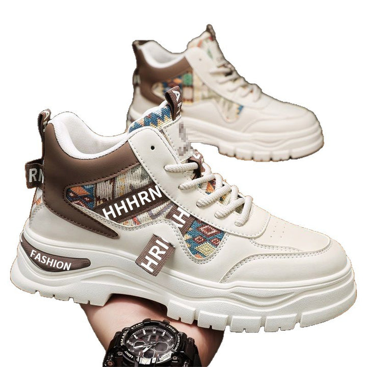 Herren Plateau-Sneaker mit Ethno-Gewebeeinsätzen Echoarhiv