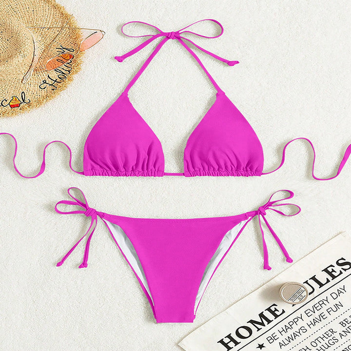Damen Triangel-Bikini mit verstellbaren Bindebändern und elegantem Schnitt Echo Archiv