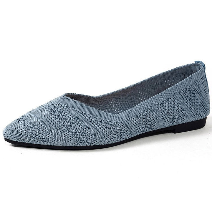 Damen Spitzer Ballerinas aus atmungsaktivem Strickmaterial mit flexibler Sohle – Lioré