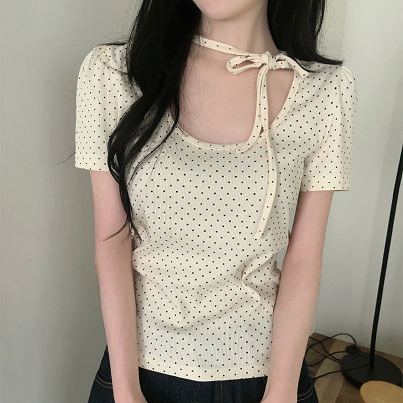 Damen Polka Dot Bluse Echo Archiv