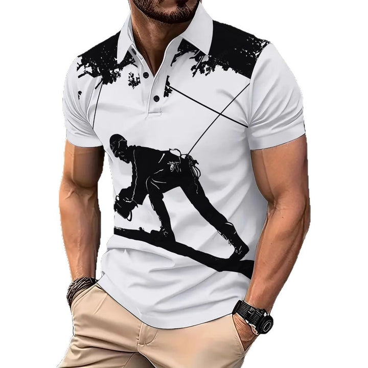Herren Poloshirt mit kreativer Grafik Echoarchiv